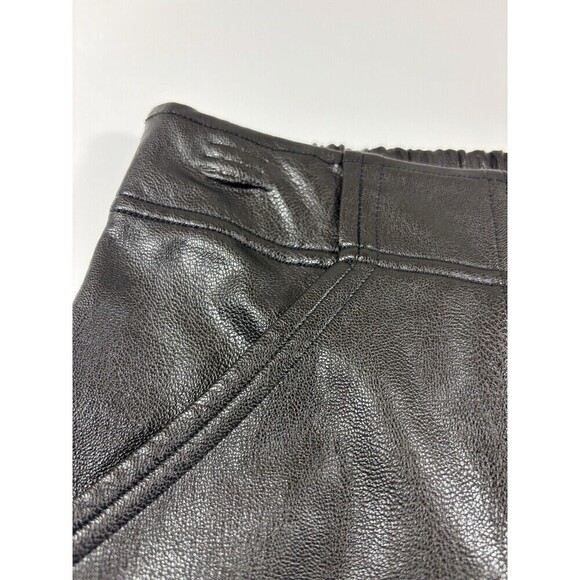 Spanx Faux Leather Joggers Black Medium Elastic Waist Pockets - Picture 13 of 16